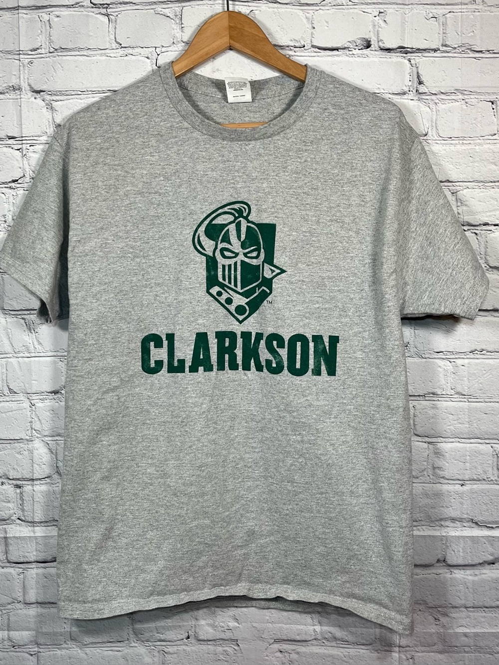 Vintage Hanes Clarkson University T Shirt Mens Size XL Gray Collegiate